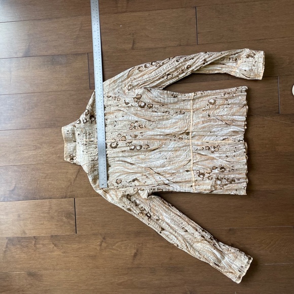 Glitzy Gold Thread Evening Dress Jacket Blazer Iridescent - Picture 7 of 12